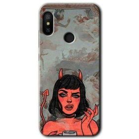 Xiaomi Mi A2 Lite Devil Girl Baskılı Uyumlu Silikon Kılıf