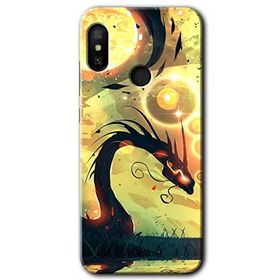 Xiaomi Mi A2 Lite Digital Dragon Baskılı Uyumlu Silikon Kılıf