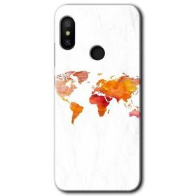 Xiaomi Mi A2 Lite Dünya Haritası Baskılı Uyumlu Silikon Kılıf