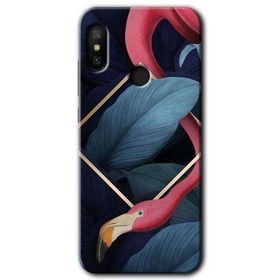 Xiaomi Mi A2 Lite Flamingo Yaprak Baskılı Uyumlu Silikon Kılıf