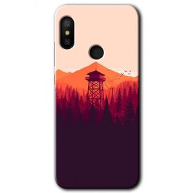 Xiaomi Mi A2 Lite Gözlem Kulesi Baskılı Uyumlu Silikon Kılıf