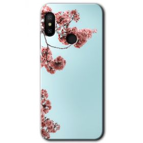 Xiaomi Mi A2 Lite Japon Çiçeği Baskılı Uyumlu Silikon Kılıf
