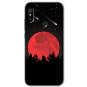 Xiaomi Mi A2 Lite Kanlı Ay Baskılı Uyumlu Silikon Kılıf