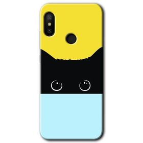 Xiaomi Mi A2 Lite Kara Kedi Baskılı Uyumlu Silikon Kılıf
