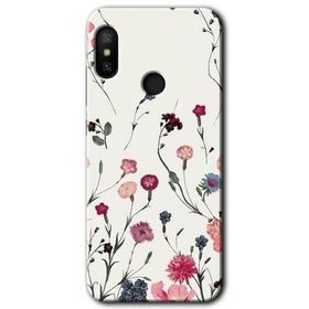 Xiaomi Mi A2 Lite Mat Çiçek Baskılı Uyumlu Silikon Kılıf