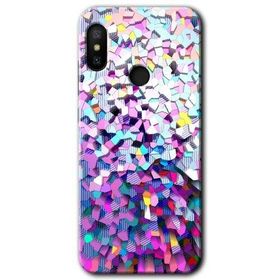 Xiaomi Mi A2 Lite Mosaic Fragments Colorfull Baskılı Uyumlu Silikon Kılıf