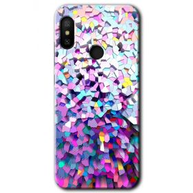 Xiaomi Mi A2 Lite Mosaic Fragments Colorfull Baskılı Uyumlu Silikon Kılıf