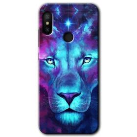 Xiaomi Mi A2 Lite Neon Lion Baskılı Uyumlu Silikon Kılıf