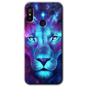 Xiaomi Mi A2 Lite Neon Lion Baskılı Uyumlu Silikon Kılıf
