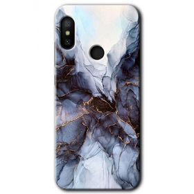 Xiaomi Mi A2 Lite Otantik Mermer Baskılı Uyumlu Silikon Kılıf