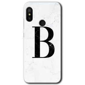 Xiaomi Mi A2 Lite Pembe Mermer Desenli T Harfi Baskılı Uyumlu Silikon Kılıf