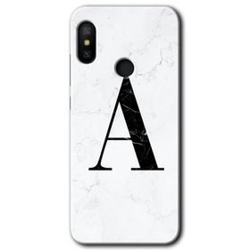 Xiaomi Mi A2 Lite Pembe Mermer Desenli T Harfi Baskılı Uyumlu Silikon Kılıf