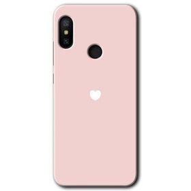 Xiaomi Mi A2 Lite Sade Kalp Baskılı Uyumlu Silikon Kılıf