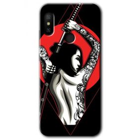Xiaomi Mi A2 Lite Samurai Girl Baskılı Uyumlu Silikon Kılıf