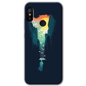 Xiaomi Mi A2 Lite Spots Lilac Baskılı Uyumlu Silikon Kılıf