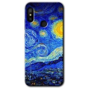 Xiaomi Mi A2 Lite Starry Night Baskılı Uyumlu Silikon Kılıf