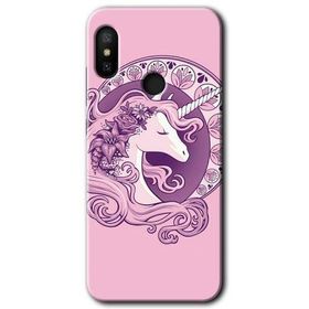 Xiaomi Mi A2 Lite Unicorn Pembe Baskılı Uyumlu Silikon Kılıf