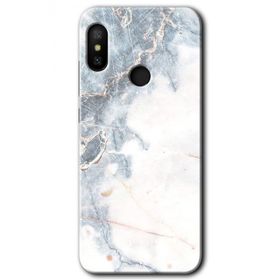 Xiaomi Mi A2 Lite White Marble Baskılı Uyumlu Silikon Kılıf