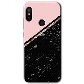 Xiaomi Mi A2 Lite Yarım Mermer Baskılı Uyumlu Silikon Kılıf