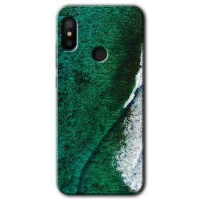 Xiaomi Mi A2 Lite Yeşil Okyanus Baskılı Uyumlu Silikon Kılıf