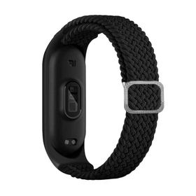 Xiaomi Mi Band 3 Mixed Siyah Hasır Örme Kordon Kayış