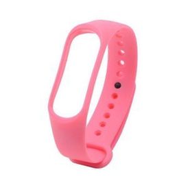 Xiaomi Mi Band 3 ve Mi Band 4 Saydam Pembe Yedek Silikon Bileklik