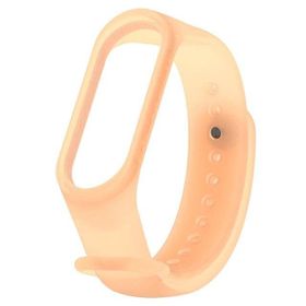 Xiaomi Mi Band 3 ve Mi Band 4 Saydam Turuncu Yedek Silikon Bileklik