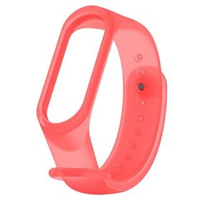 Xiaomi Mi Band 3 ve Mi Band 4 Saydam Turuncu Yedek Silikon Bileklik
