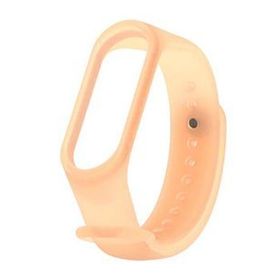 Xiaomi Mi Band 3 ve Mi Band 4 Saydam Turuncu Yedek Silikon Bileklik