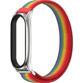 Xiaomi Mi Band 5 Mavi Kordon Hasır Dokuma Kumaş Spor Loop Kordon Kayış