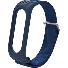 Xiaomi Mi Band 5 Mavi Kordon Hasır Dokuma Kumaş Spor Loop Kordon Kayış