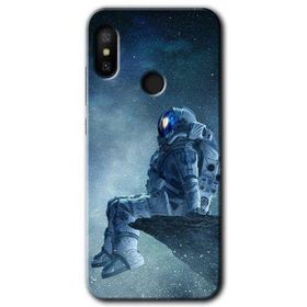 Xiaomi Mi Max 3 Astronot Yalnızlığı Baskılı Uyumlu Silikon Kılıf