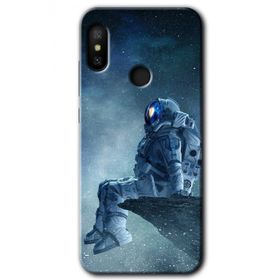 Xiaomi Mi Max 3 Astronot Yalnızlığı Baskılı Uyumlu Silikon Kılıf