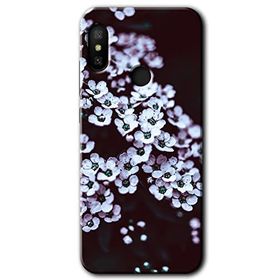 Xiaomi Mi Max 3 Beyaz Çiçek Baskılı Uyumlu Silikon Kılıf