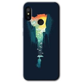 Xiaomi Mi Max 3 City Bird Sky Baskılı Uyumlu Silikon Kılıf