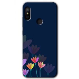 Xiaomi Mi Max 3 Çizim Çiçekleri Baskılı Uyumlu Silikon Kılıf
