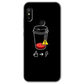 Xiaomi Mi Max 3 Coffee Battery Baskılı Uyumlu Silikon Kılıf