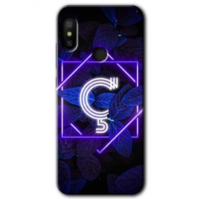 Xiaomi Mi Max 3 Dark Neon Yaprak Ç Harfi Baskılı Uyumlu Silikon Kılıf
