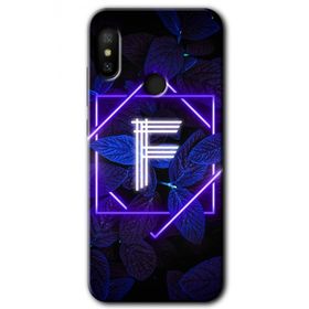Xiaomi Mi Max 3 Dark Neon Yaprak F Harfi Baskılı Uyumlu Silikon Kılıf