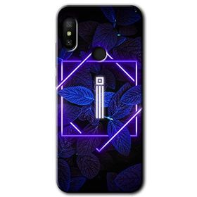 Xiaomi Mi Max 3 Dark Neon Yaprak İ Harfi Baskılı Uyumlu Silikon Kılıf