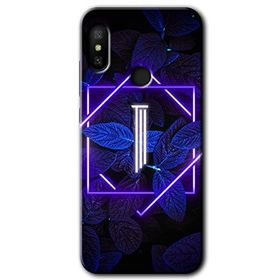 Xiaomi Mi Max 3 Dark Neon Yaprak İ Harfi Baskılı Uyumlu Silikon Kılıf