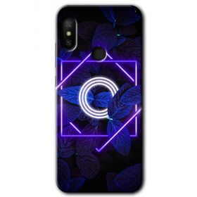 Xiaomi Mi Max 3 Dark Neon Yaprak Ö Harfi Baskılı Uyumlu Silikon Kılıf