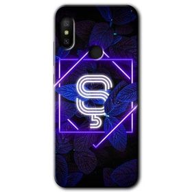 Xiaomi Mi Max 3 Dark Neon Yaprak S Harfi Baskılı Uyumlu Silikon Kılıf