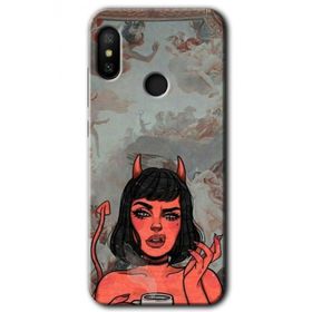 Xiaomi Mi Max 3 Devil Girl Baskılı Uyumlu Silikon Kılıf
