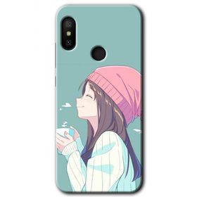 Xiaomi Mi Max 3 Happy Girl Baskılı Uyumlu Silikon Kılıf