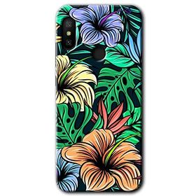 Xiaomi Mi Max 3 Hibiscus Flowers Baskılı Uyumlu Silikon Kılıf