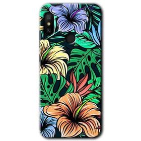 Xiaomi Mi Max 3 Hibiscus Flowers Baskılı Uyumlu Silikon Kılıf
