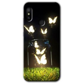 Xiaomi Mi Max 3 Işıklı Kelebekler Baskılı Uyumlu Silikon Kılıf