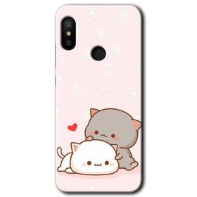 Xiaomi Mi Max 3 Kedi Aşkı Baskılı Uyumlu Silikon Kılıf