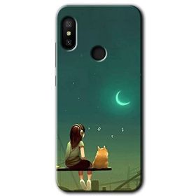 Xiaomi Mi Max 3 Kedili Kız Baskılı Uyumlu Silikon Kılıf